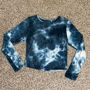 Tie dye cropped tee